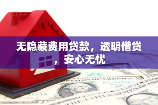 涧西无隐藏费用贷款，透明借贷，安心无忧