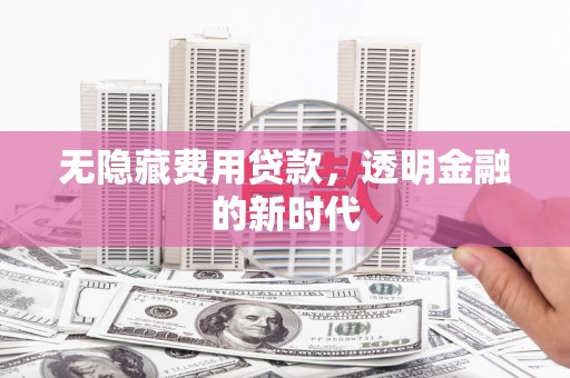 涧西无隐藏费用贷款，透明金融的新时代