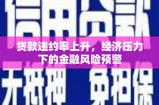 涧西贷款违约率上升，经济压力下的金融风险预警