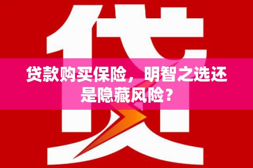 涧西贷款购买保险，明智之选还是隐藏风险？