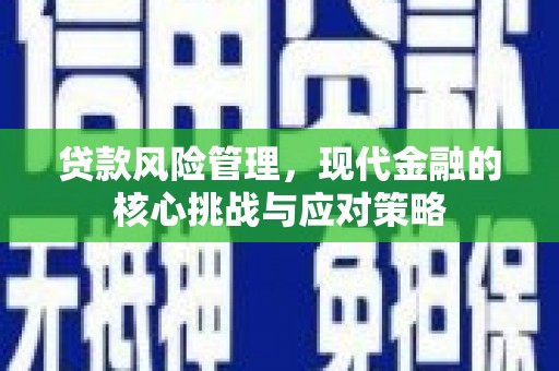 涧西贷款风险管理，现代金融的核心挑战与应对策略