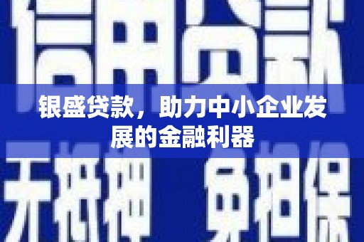 涧西银盛贷款，助力中小企业发展的金融利器