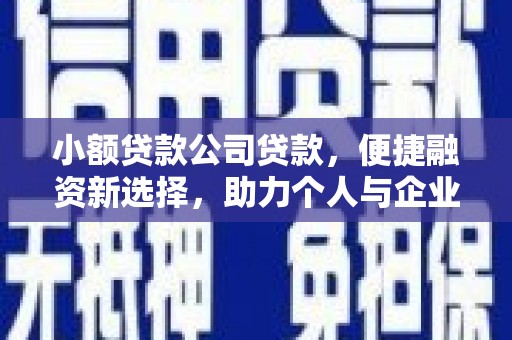 涧西小额贷款公司贷款，便捷融资新选择，助力个人与企业成长