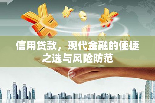 涧西信用贷款，现代金融的便捷之选与风险防范