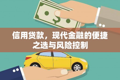 涧西信用贷款，现代金融的便捷之选与风险控制