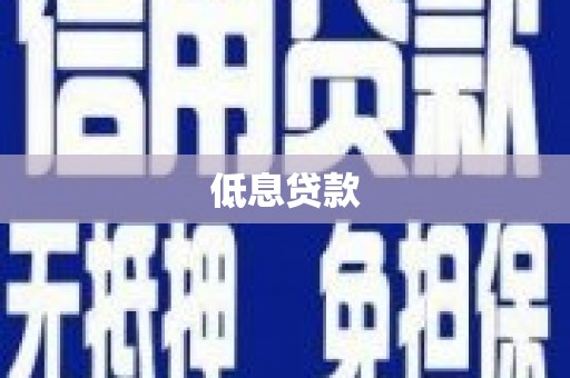 涧西低息贷款
