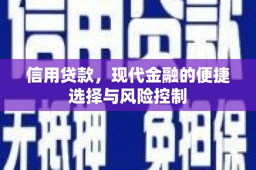 涧西信用贷款，现代金融的便捷选择与风险控制