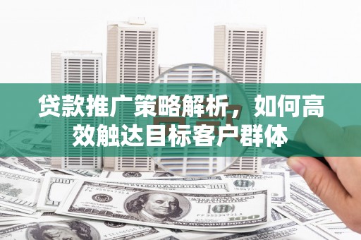 涧西贷款推广策略解析，如何高效触达目标客户群体
