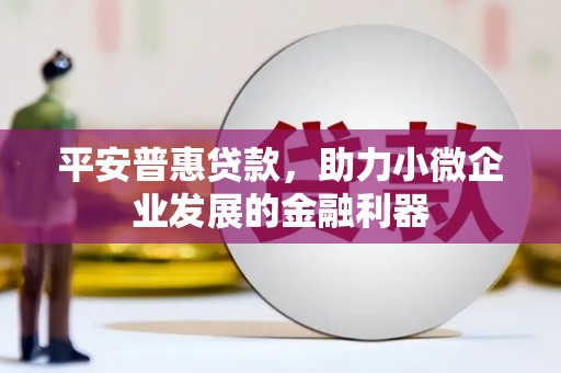 涧西平安普惠贷款，助力小微企业发展的金融利器
