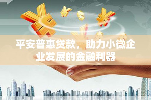 涧西平安普惠贷款，助力小微企业发展的金融利器