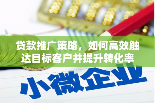 涧西贷款推广策略，如何高效触达目标客户并提升转化率