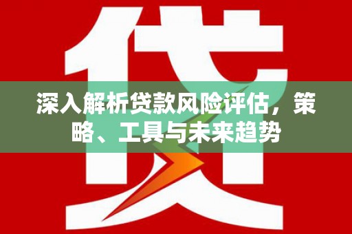 涧西深入解析贷款风险评估，策略、工具与未来趋势