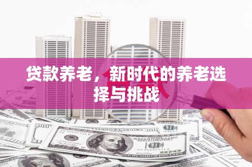 涧西贷款养老，新时代的养老选择与挑战