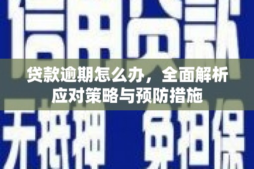 涧西贷款逾期怎么办，全面解析应对策略与预防措施