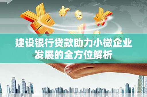 涧西建设银行贷款助力小微企业发展的全方位解析