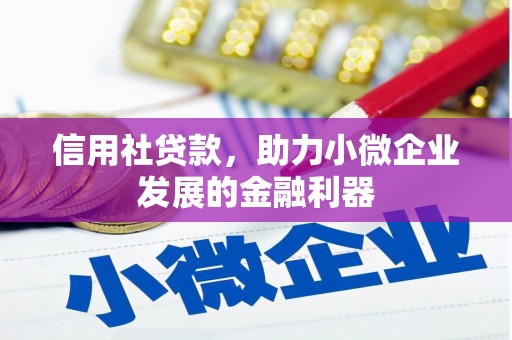 涧西信用社贷款，助力小微企业发展的金融利器