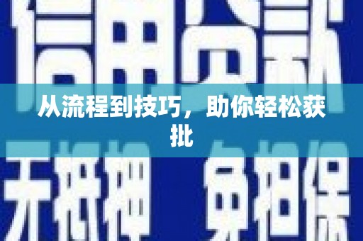 涧西从流程到技巧，助你轻松获批